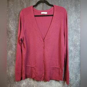 ✨️3/$25✨️ Reitmans Burgundy Cardigan Sweater